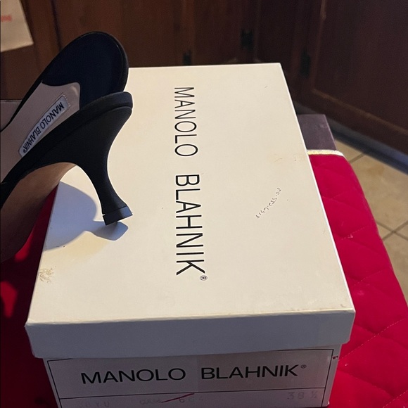 Manolo Blahnik Black Embellished Heels - Picture 3 of 3